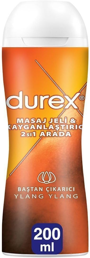 DUREX Play 2-in-1 Massage Gel with Ylang Ylang Lubricant - 200 ml | for Body Massage and Intimate Use Massage Gel