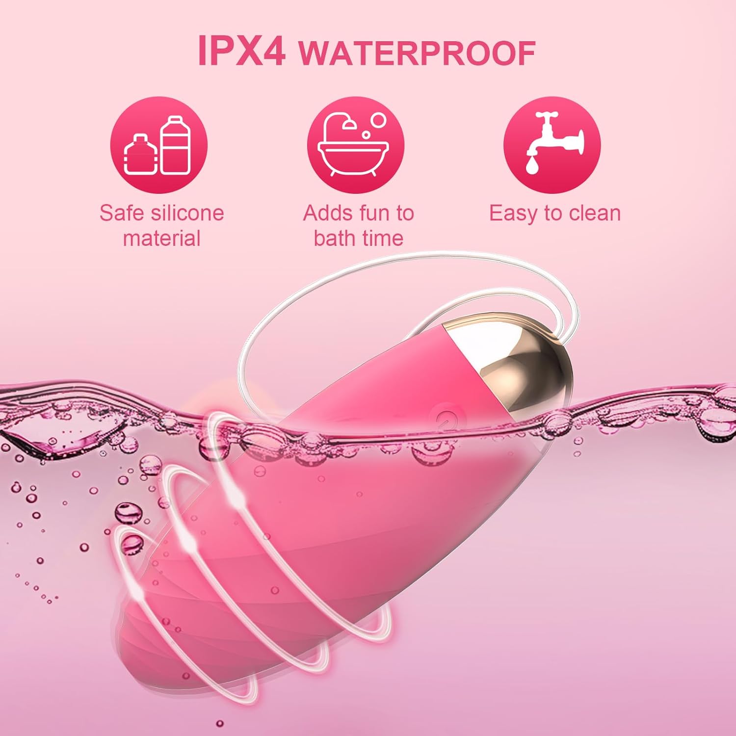 Qoosea Bullet Vibrators for Women, Love Balls, Sex Toys, Vibrating Eggs, Waterproof G-Spot Vibrator with 10 Adjustable Vibration Modes, Adult Sex Vibro Egg, Erotic Sex Toy for Couples – Bild 4