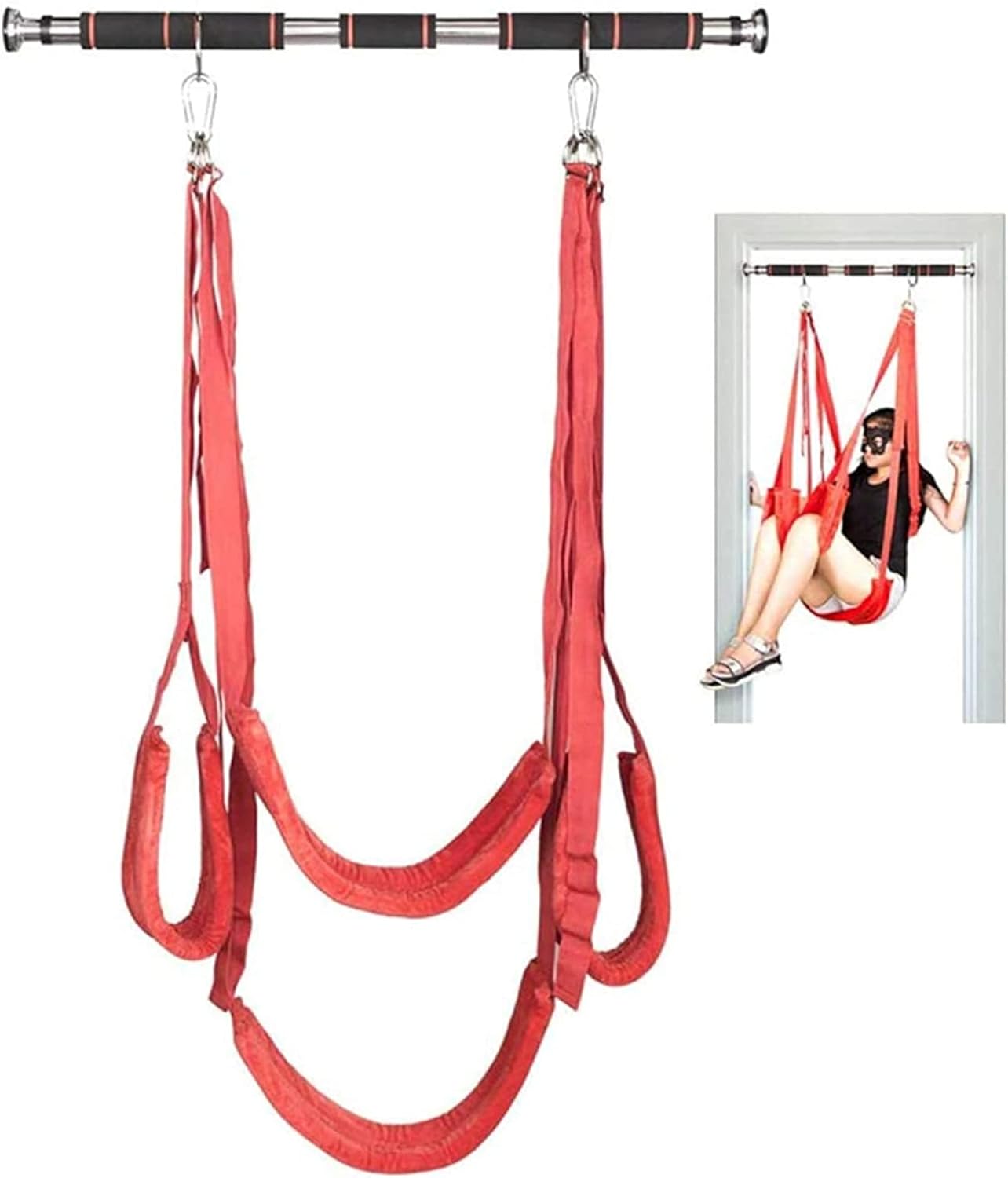 Adult Indoor Fetish Hanging Sex Swing, Male and Female Flirting Sex Toy Alternative Sex Furniture, Couples SM Bondage Hanging On The Door Love Swings