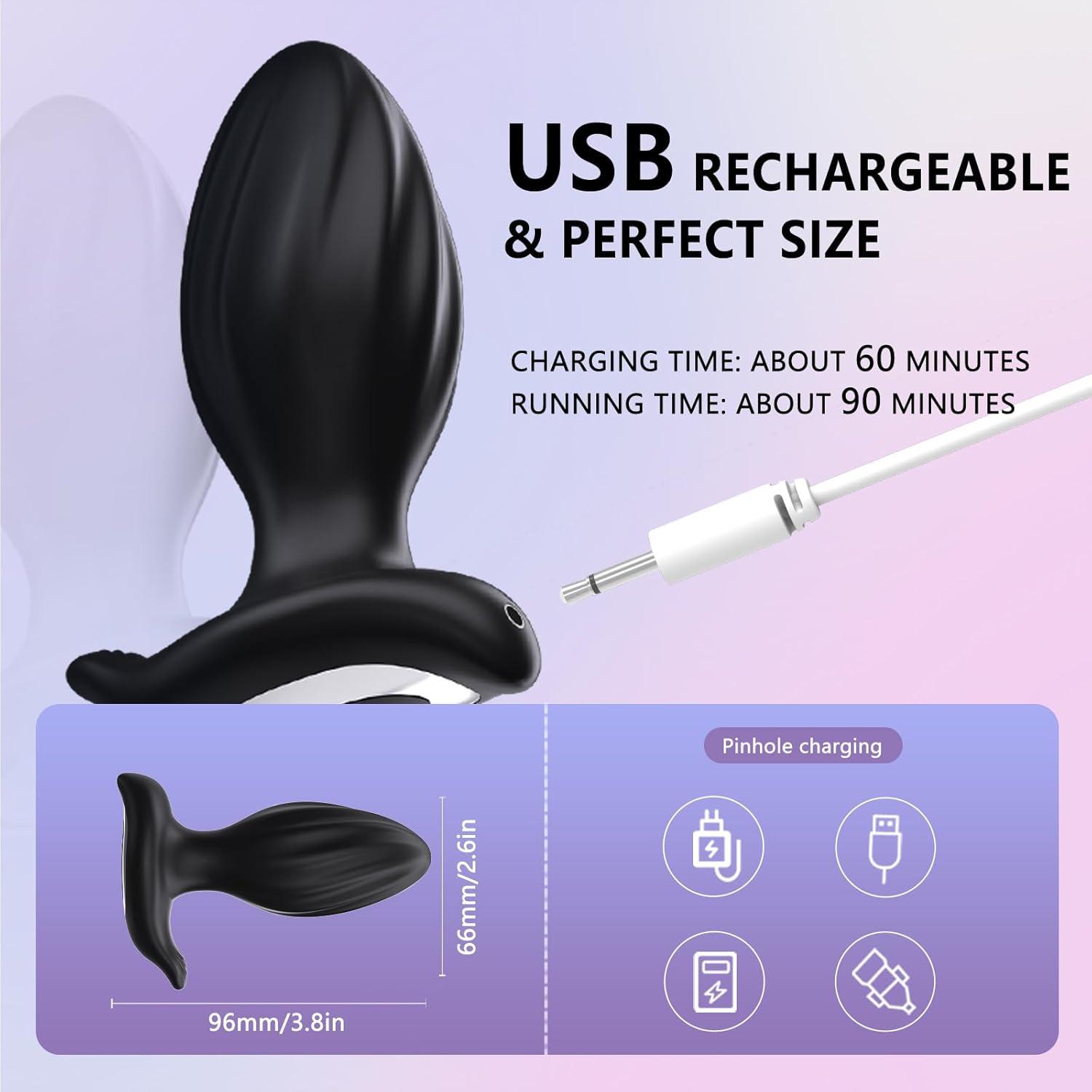 Vibrators for Men Plug Sex Toy for Men with 9 Rotation 9 Vibration, Plug Sex Toy for Couples Butt Plug Sex Toy – Bild 9