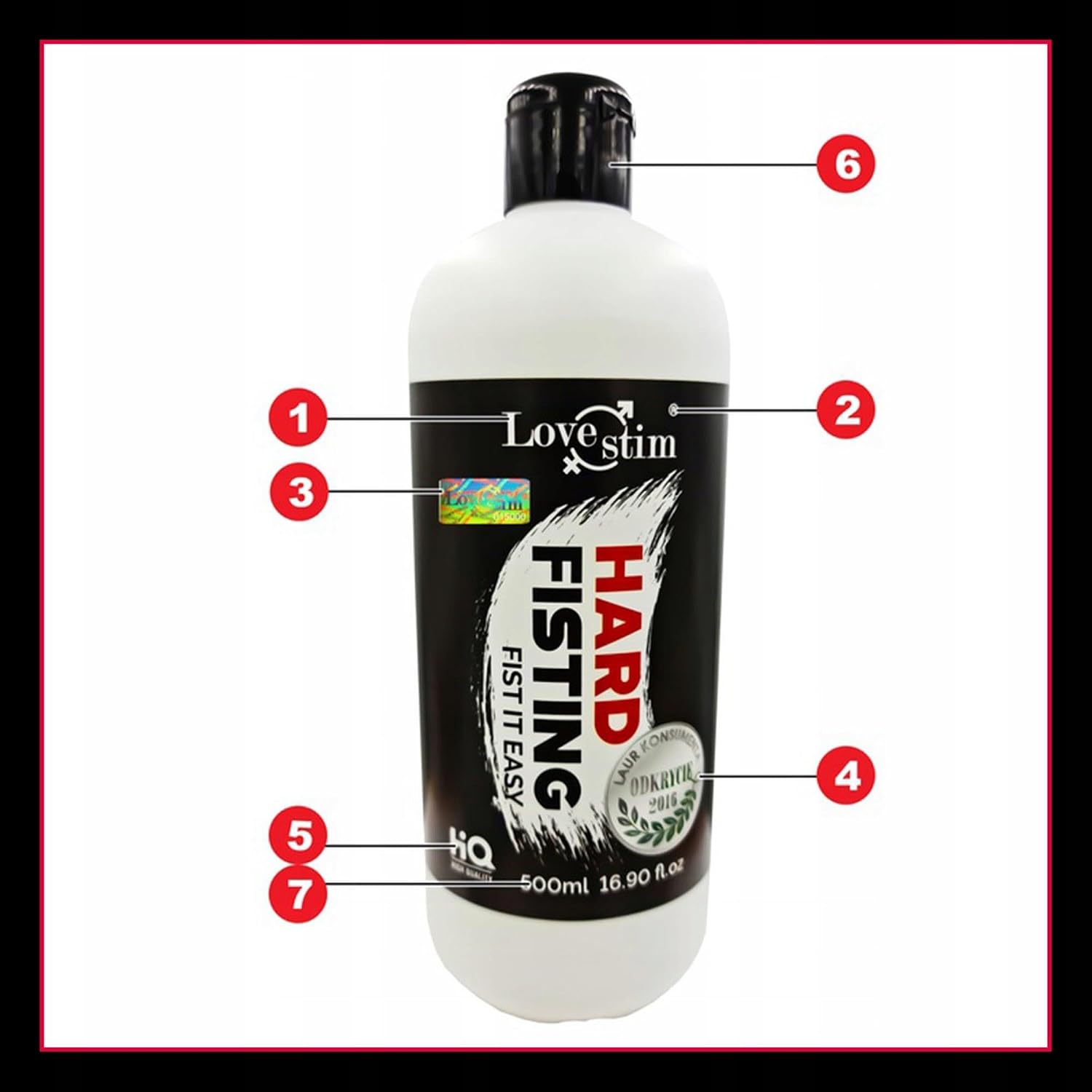 Hard Fisting Gel - Water-Based Lubricant for Intercourse and Sex Toys - Anesthetic - Lubricant Sex Water Based - 500 ml – Bild 3