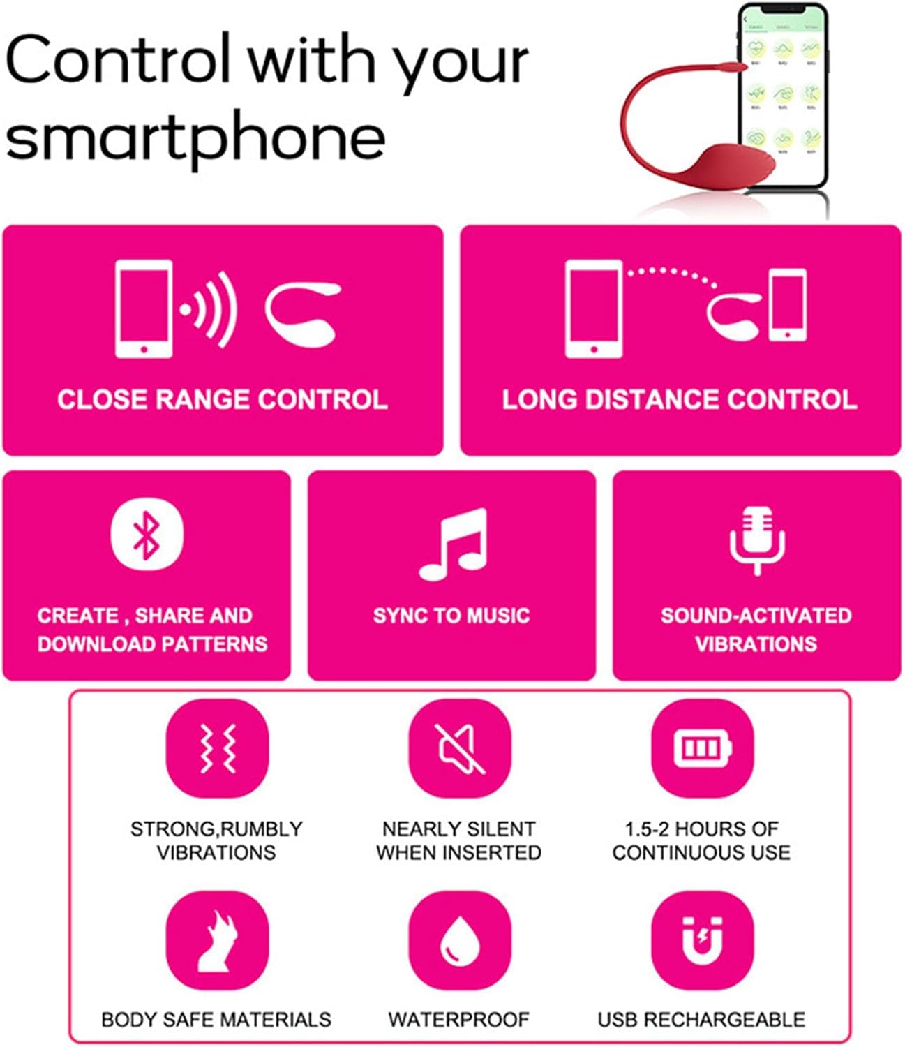 Vibration for Women with App, Vibrator Sex Toy Sets for Women with 9 Vibration Modes, Vibrator Sets for Women Clitoris G-Spot Sex Toy for Couples Extreme Sex – Bild 8
