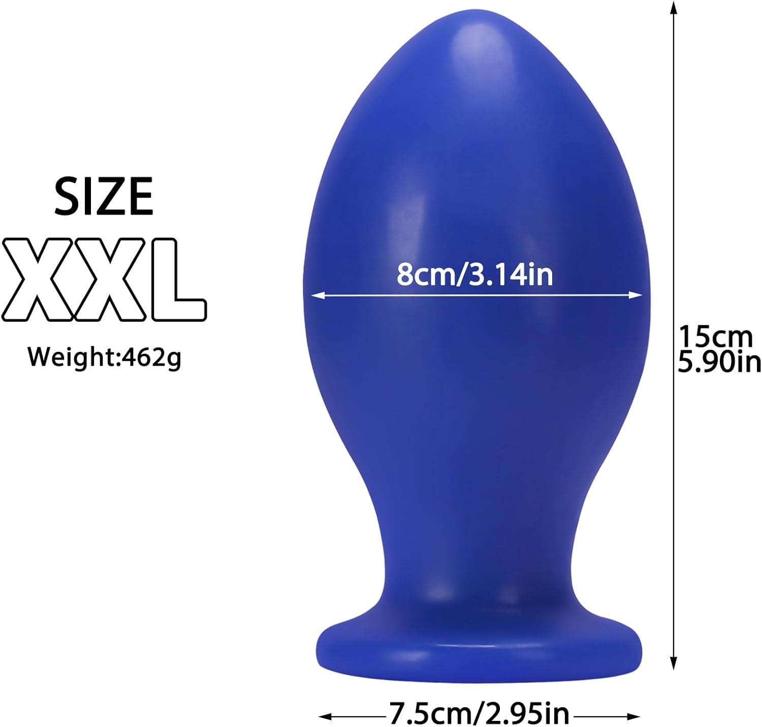 Giant Dildo, Plug, Butt Plug, Balls (L - XXXXL 5 Sizes), Blue Stretcher, Rugby Plug, Gay Sex Toy for Men, Butt Plug, Butt Plug, Shower Beads, Dildo Dilators (Blue, XXL) – Bild 2