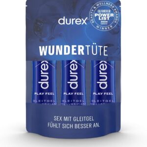Durex Play Feel Lubricant – Water Based Lubricant for Pleasant Lubrication, Gentle & pH Friendly – 300ml (3 x 100ml)