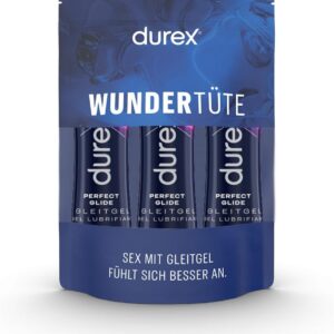 Durex Perfect Glide Lubricant – Silicone-based Lubricant for Extra Long Lubrication – 3 x 100 ml