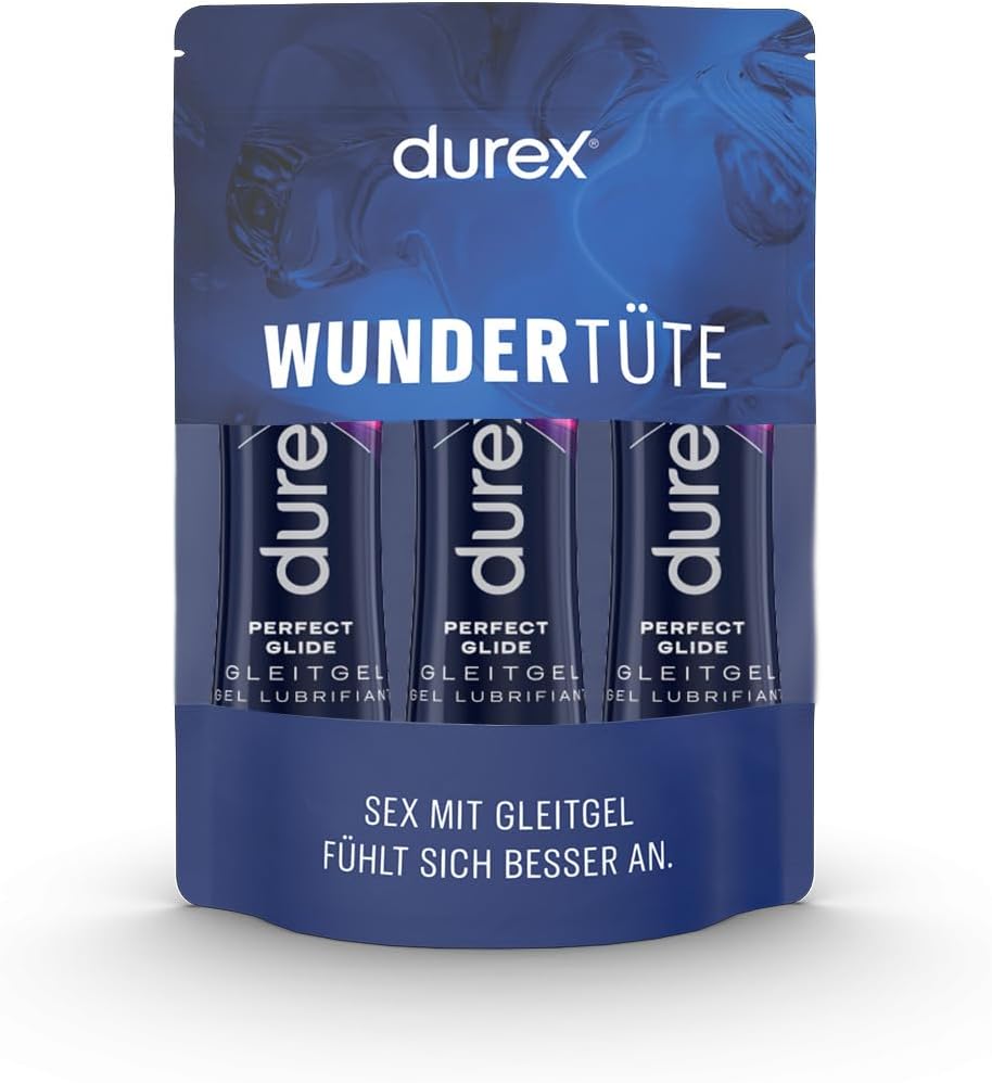 Durex Perfect Glide Lubricant - Silicone-based Lubricant for Extra Long Lubrication - 3 x 100 ml