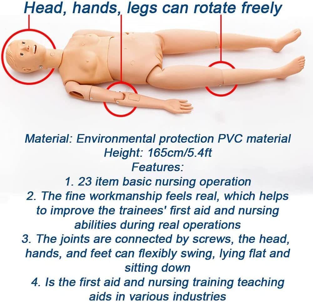 Multifunctional Nursing Training Medical Model Human Body Model Resuscitation Surgery Teaching Simulation Rubber Doll for Men and Women – Bild 6