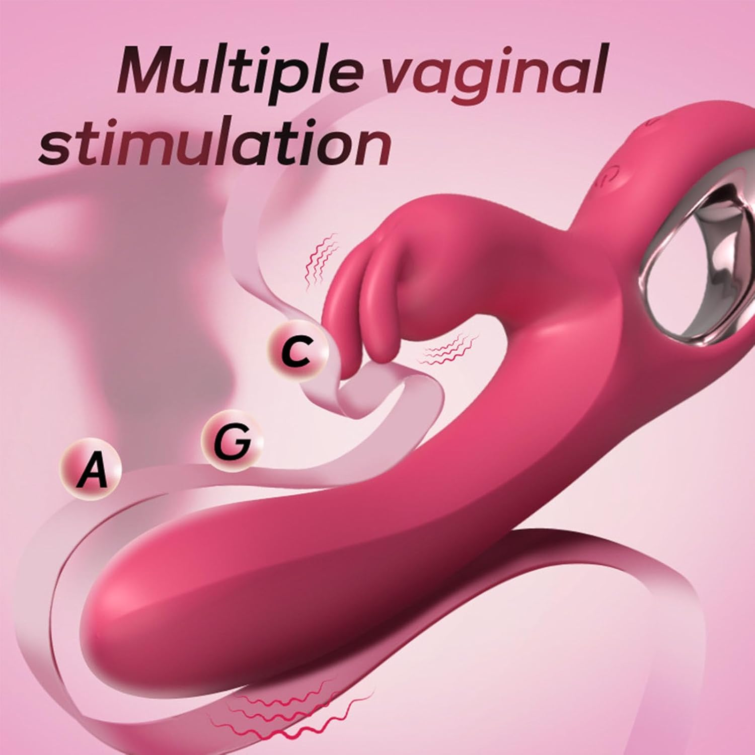 Rabbit Silicone G-Spot Vibrator Sex Toy Vibrators for Her Dildo Vibration for Women 10 Vibration Modes Women Clitoris Stimulator Waterproof Sex Toys (Purple) – Bild 5
