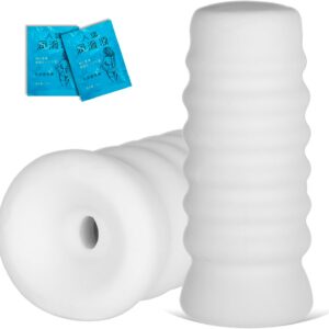Manual Masturbator Cup for Men, Reusable Stroker with Textured Vaginal Sleeve Stimulation Adult Toys Sex Toys