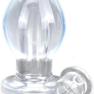 AMZII Butt Plug for Women Men, 5.0 Hollow Spreader with Plug, Transparent Speculum, Stretcher, Shower Tunnel Plug, Butt Shower, Vagina Dilator, Enema, Butt Plug (S)