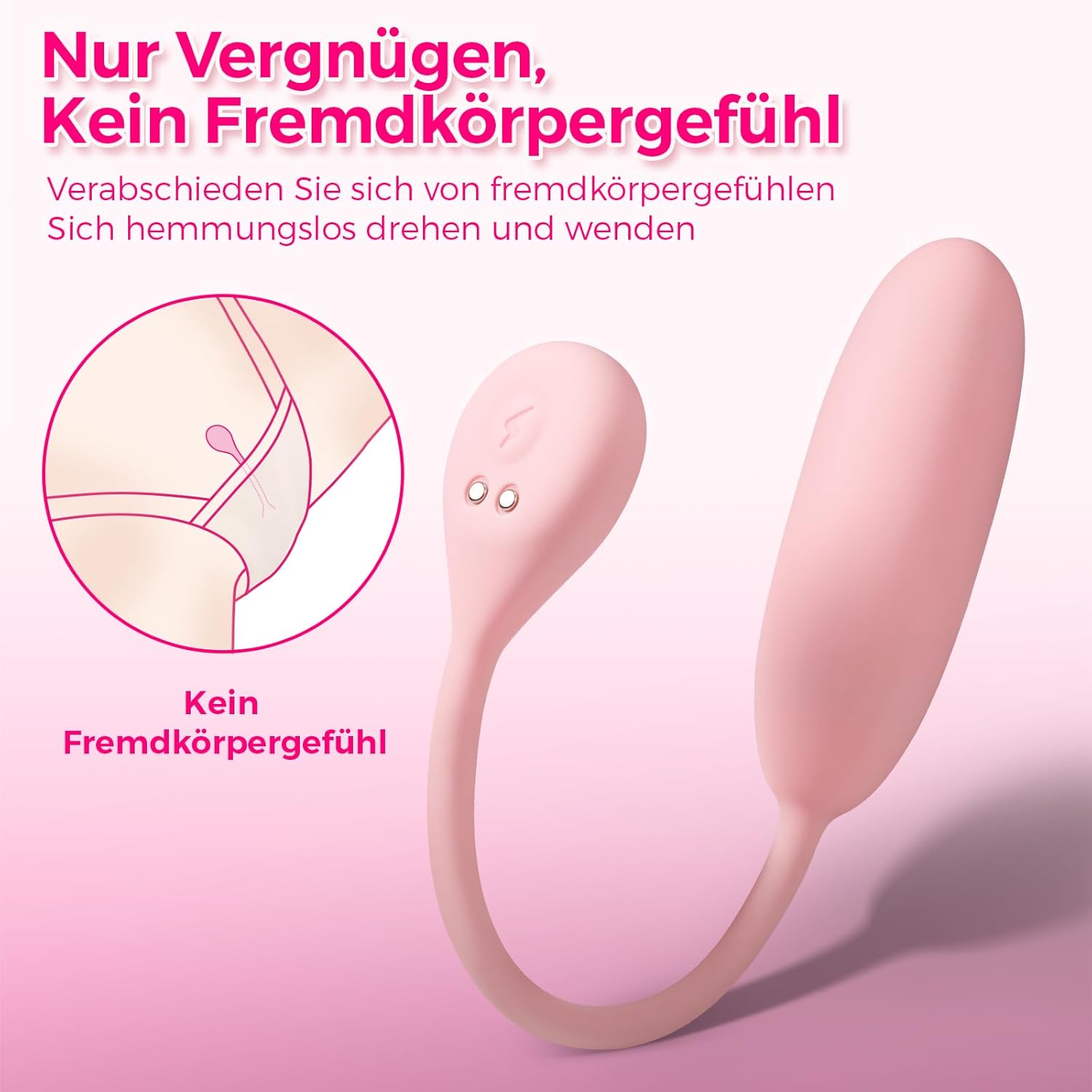 Love Balls for Women, Sex Toy for Women, Vibration for Women, Waterproof Vibro Egg, Sex Toy for Couples, Massager for the Intimate Area, Vibrator (Pink) – Bild 2