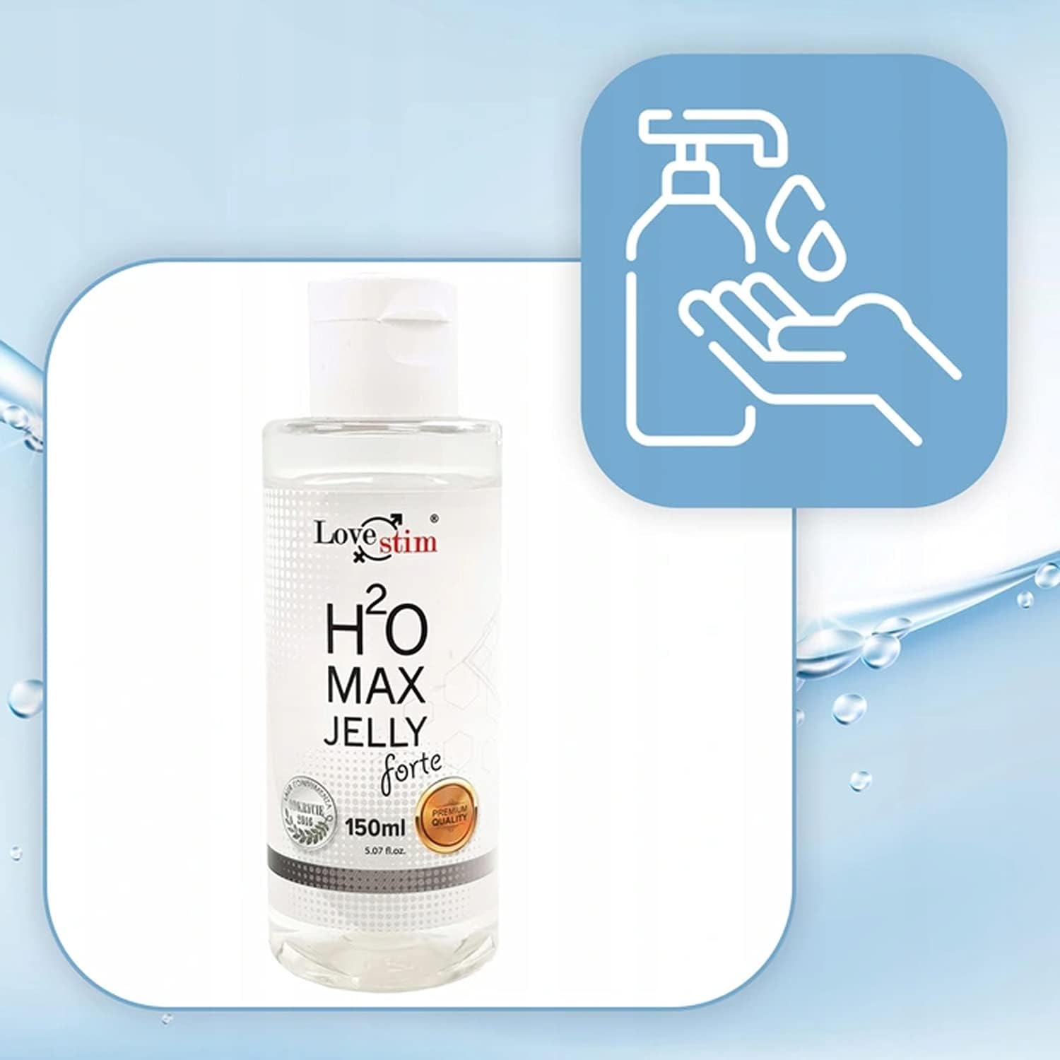 H2O Gel - Water-Based Lubricant - Intercourse Anesthetic - Lubricant Sex Water Based - Lubricant - Lubricant for Sex Toys - 150 ml – Bild 4