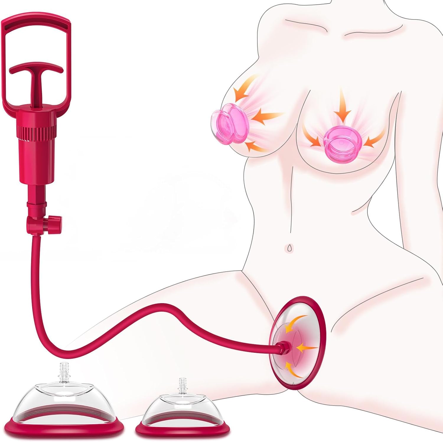 Clitoris Suction Cups Pussy Pump Sex Toy for Women, Manual Vacuum Clitoral Vagina Pump, Stimulates Clitoris Suction, Nipple Suction Vacuum Pussy Pump Clitoris Stimulator Sex Toys for Women