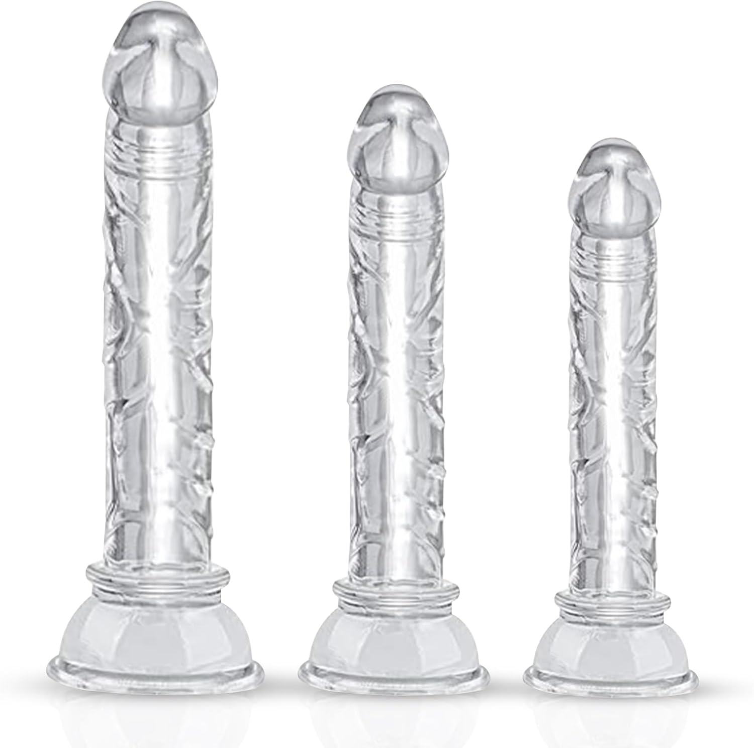 Set of 3, Dildo Set, Men's Dildo, Small, Sex Toy Set Men Women, Dildo Dildo with Dildo Suction Cup, Plug for Men Women Beginners, Dildos Sex Toy Both S + M + L