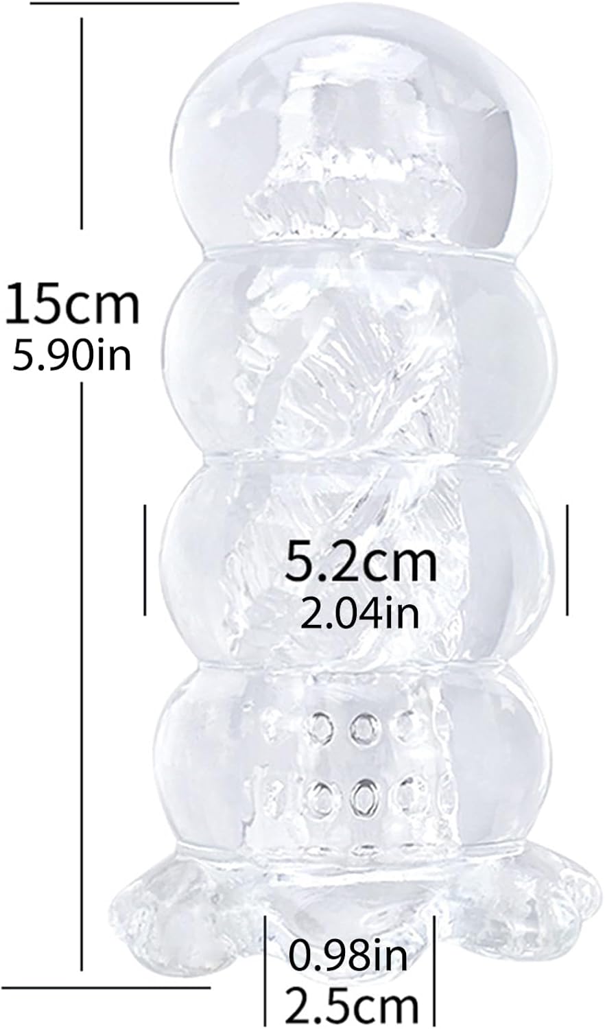 AMZII Manual Masturbator Cup Masturbating for Men, Masturbators Pocket Pussy Sex Toy for Men Solo, Pocket Pussy with 3D Vagina Love Tunnel Sleeve Training Device (Transparent) – Bild 4