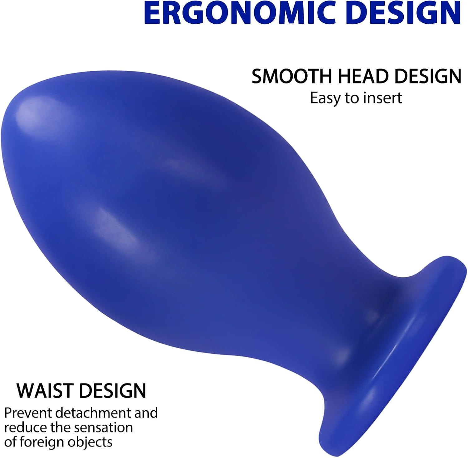 Giant Dildo, Plug, Butt Plug, Balls (L - XXXXL 5 Sizes), Blue Stretcher, Rugby Plug, Gay Sex Toy for Men, Butt Plug, Butt Plug, Shower Beads, Dildo Dilators (Blue, XXL) – Bild 4