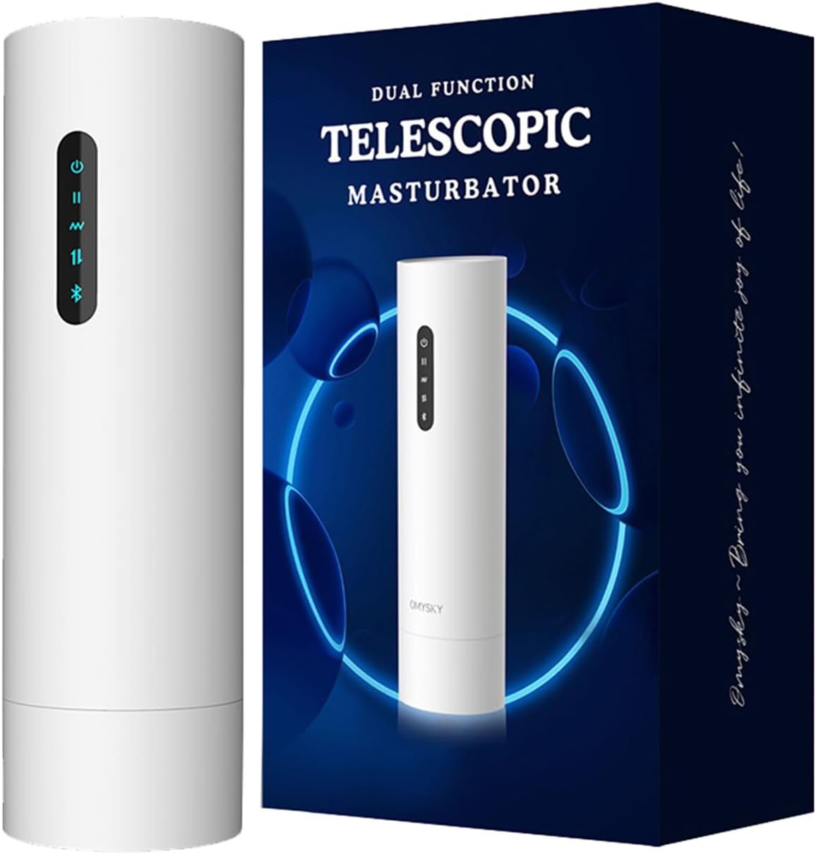 Electric Masturbator Cup Masturbating Self-Retracting Sex Toy for Men Solo Bluetooth Glans Stimulator Vibration Heated Vibration Pocket Pussy Masturbators – Bild 2