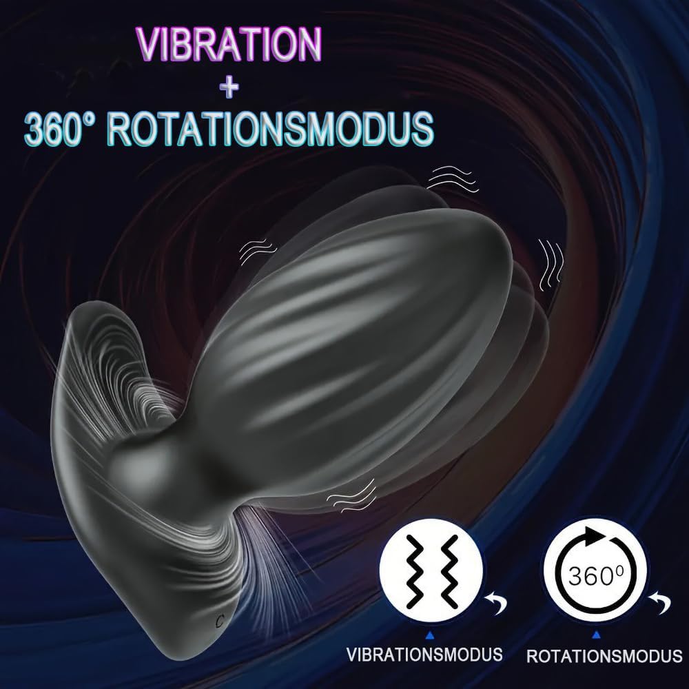 Vibrators for Men Plug Sex Toy for Men with 9 Rotation 9 Vibration, Plug Sex Toy for Couples Butt Plug Sex Toy – Bild 4