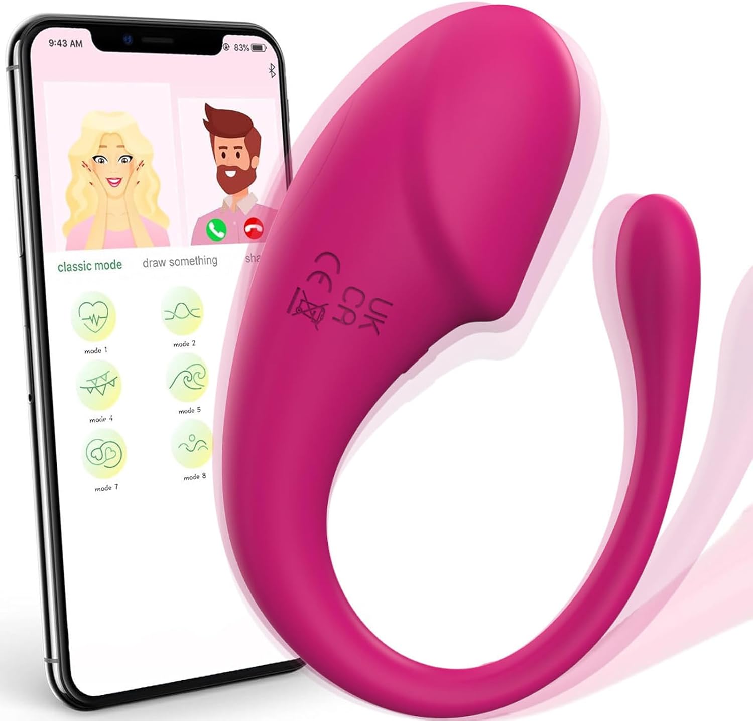 Vibrating Eggs for Women Vibrator for Her Clitoris and G-Spot with Shock Function Wireless Sex Toy for Couples App Vibrator with 9 Modes Erotic Sex Toy Bullet Vibrators