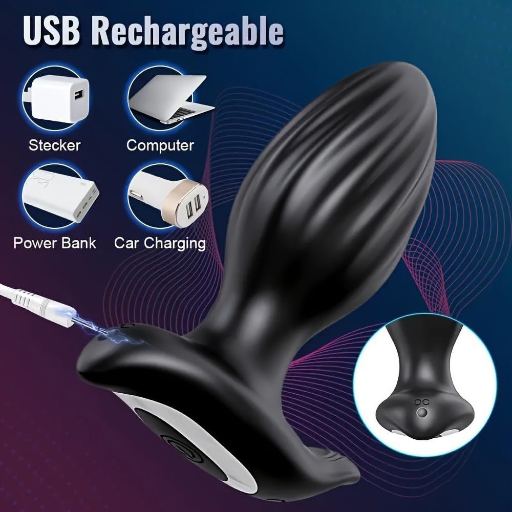 Vibrators for Men Plug Sex Toy for Men with 9 Rotation 9 Vibration, Plug Sex Toy for Couples Butt Plug Sex Toy – Bild 8
