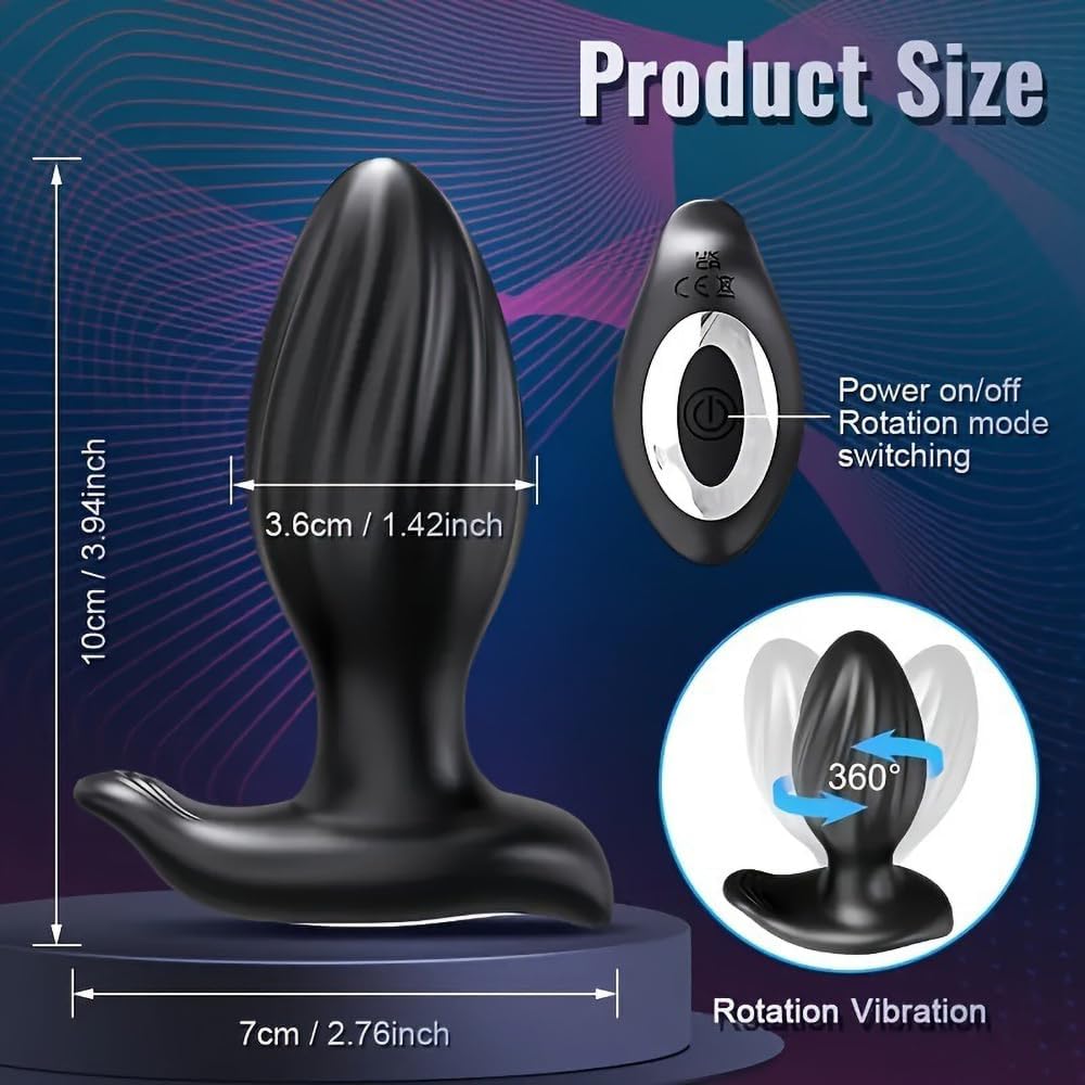 Vibrators for Men Plug Sex Toy for Men with 9 Rotation 9 Vibration, Plug Sex Toy for Couples Butt Plug Sex Toy – Bild 7