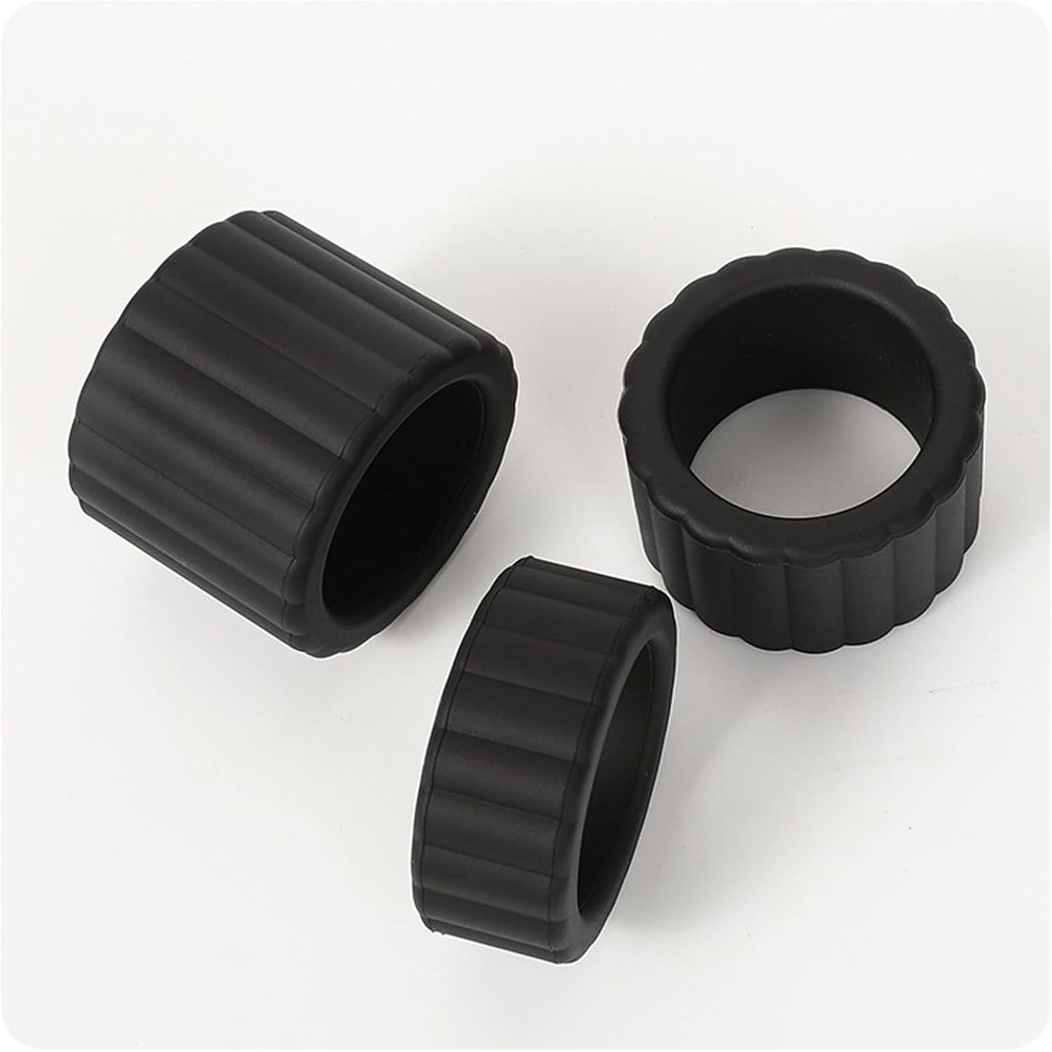 BDSMLOVE Rings, Testicle Rings, Set of 3, Multifunctional Ring, Cock Rings, Extremely Silicone, Glans Ring, Testicle Stretcher, Erotic Sex Toy, Sex Toy for Men (Black) – Bild 5