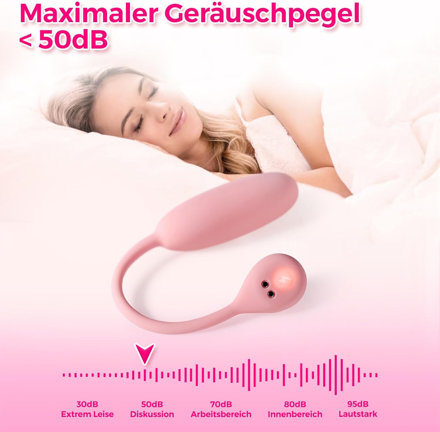 Love Balls for Women, Sex Toy for Women, Vibration for Women, Waterproof Vibro Egg, Sex Toy for Couples, Massager for the Intimate Area, Vibrator (Pink) – Bild 6