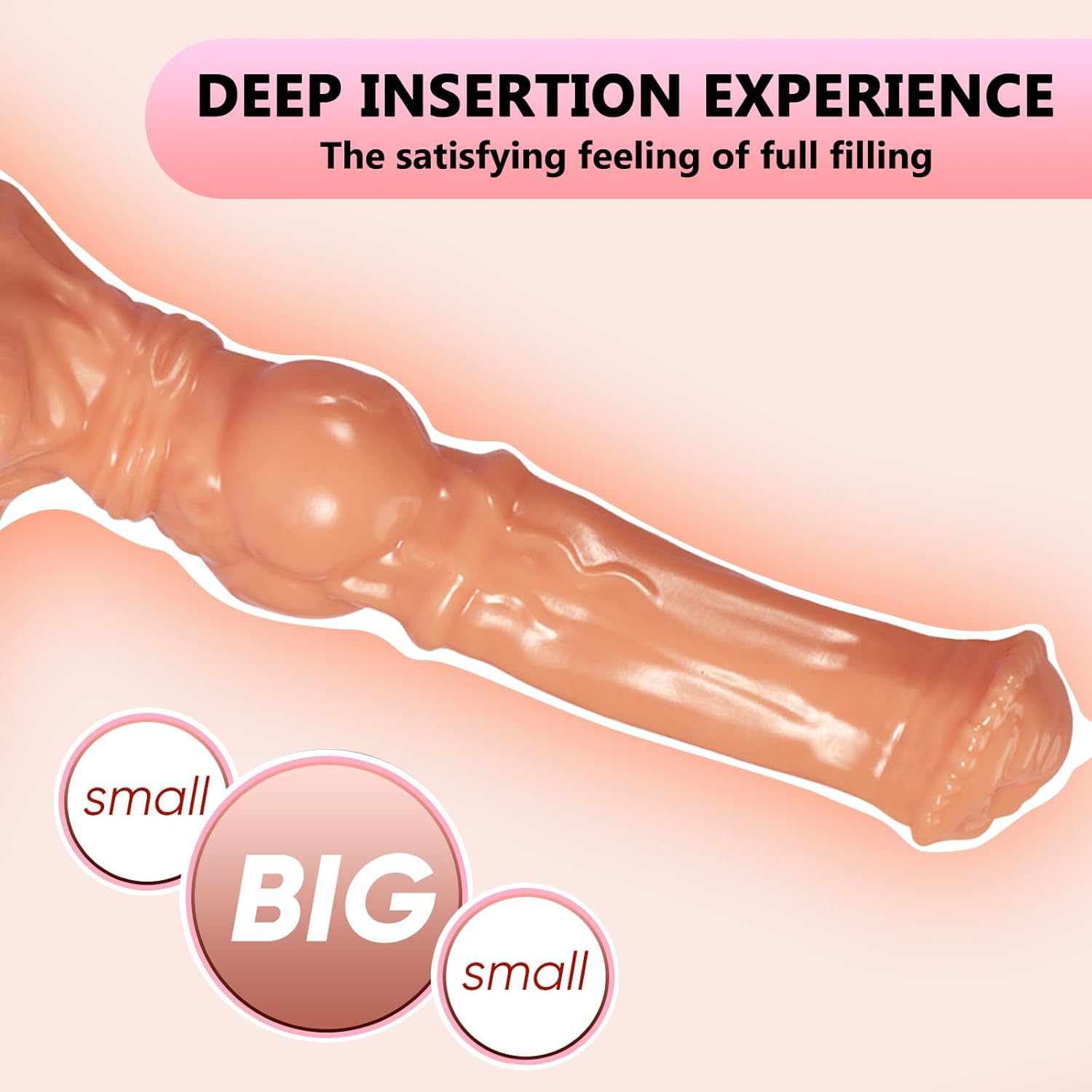 Giant Dilo Tail Classic Dildos with Suction Cup - 30 cm XXL Plug Dildo Large with Knot Balls and Suction Cup, Dilos Men, Butt Plug Plug Sex Toy for Men Women Couples (XL) – Bild 3