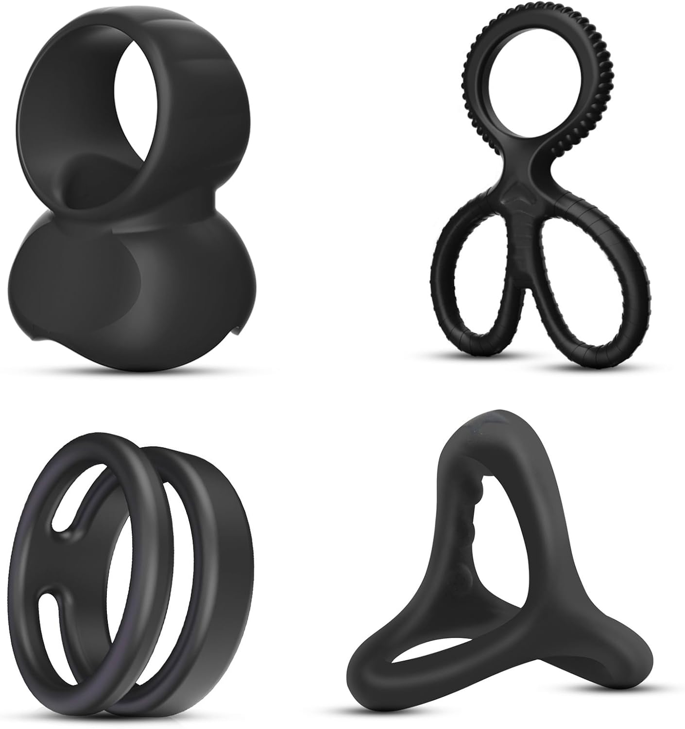 2023 Ring, Stretchable Silicone Cock Ring, Testicle Rings, Set of 4, Liquid Silicone Ring, Case, Cock Rings, Extreme Silicone Sleeve, Sex Toy for Couples, Extreme Sex, – Bild 6