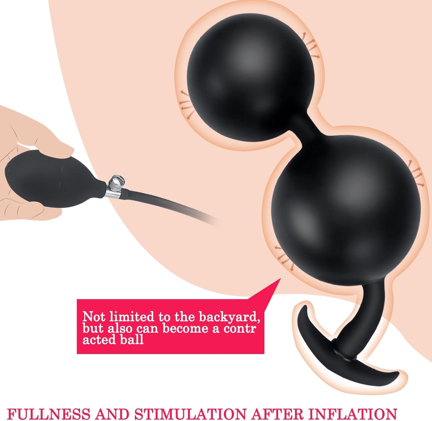 6-Piece Plug Set, Inflatable Plug with Pump and 2 Balls, Butt Plug Dildo, Dildo XXL, Giant Dildo Butt Plug, Spreader, Beads Chain Toys, Toy Masturbator – Bild 3