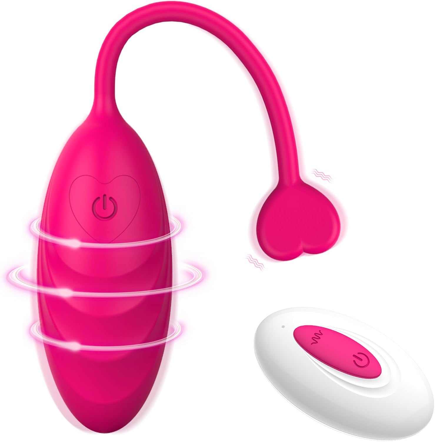 Vibrating Egg with 10 Modes for Women, Mini Vibrator with Remote Control, Love Balls, Erotic Sex Toy Set, Women's Bullet Vibrators for Her Clitoris and G-Spot (Red)