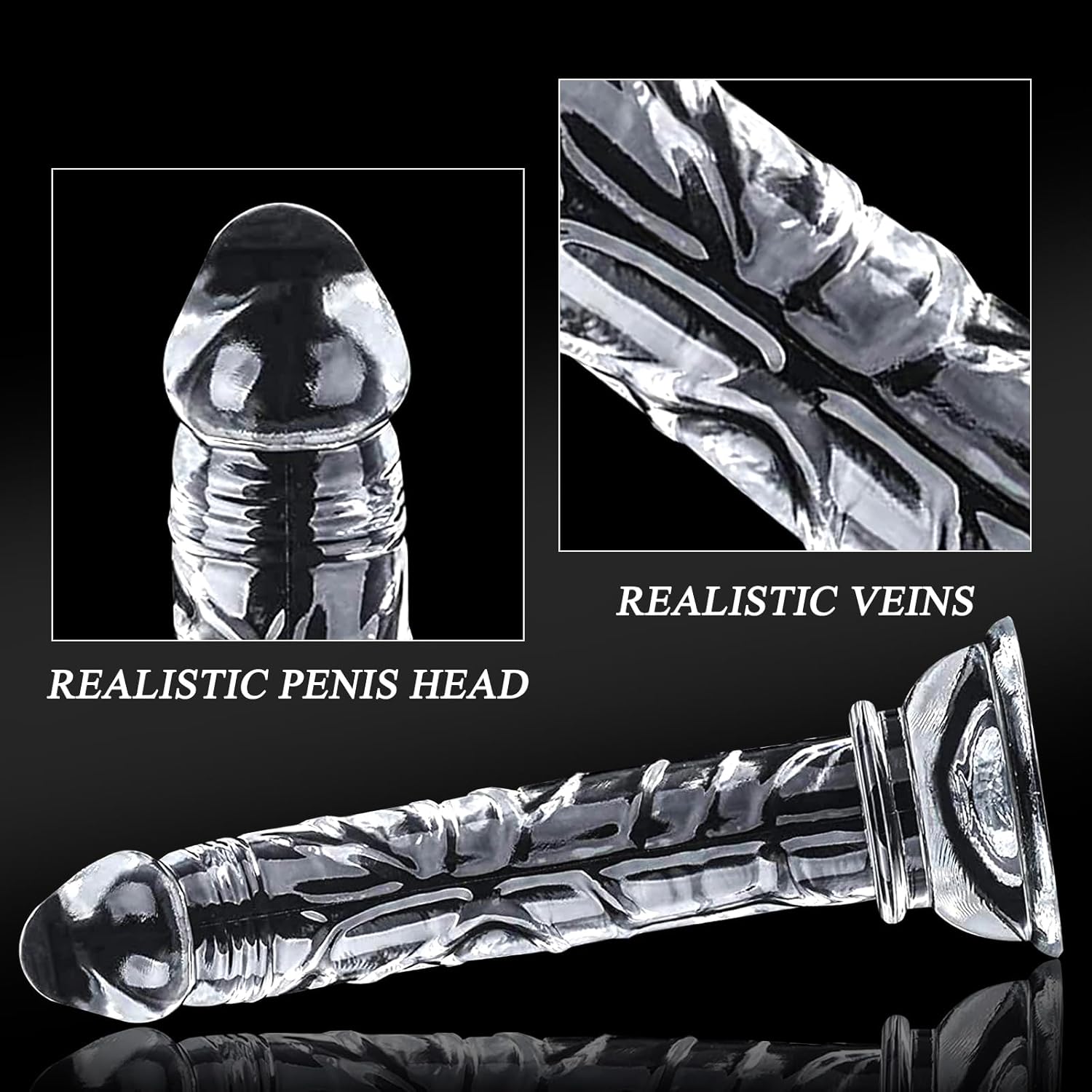 Set of 3, Dildo Set, Men's Dildo, Small, Sex Toy Set Men Women, Dildo Dildo with Dildo Suction Cup, Plug for Men Women Beginners, Dildos Sex Toy Both S + M + L – Bild 3
