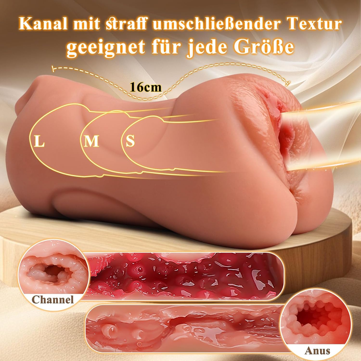 VIJISA Masturbating for Men, 3-in-1 Sex Toy for Men, Silicone 3D Masturbators, Multi-Channel Design, Sex Toy for Men, Solo, Erotic, Realistic – Bild 3