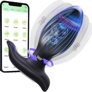 Vibrators for Men Plug Sex Toy for Men with 9 Rotation 9 Vibration, Plug Sex Toy for Couples Butt Plug Sex Toy
