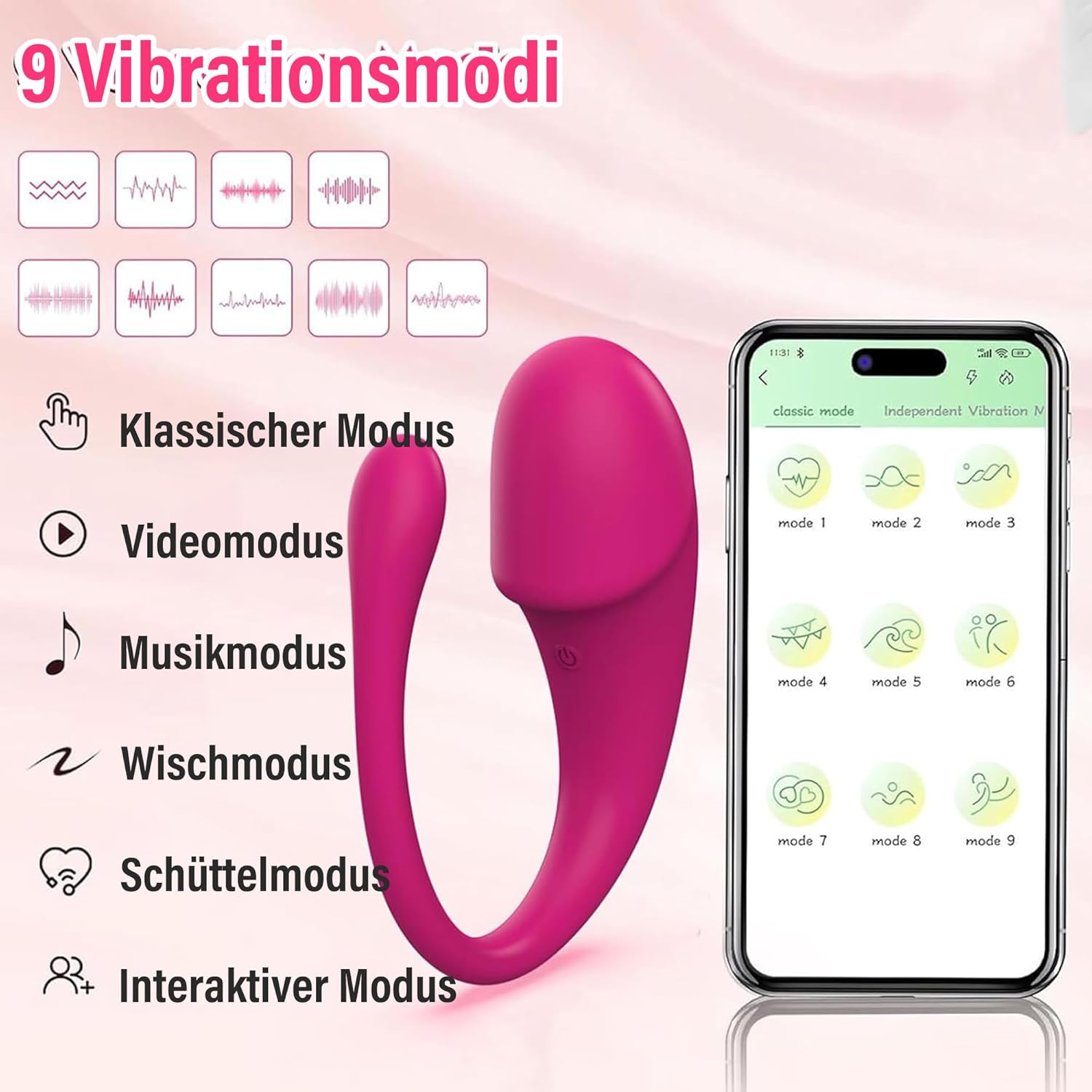 Vibrating Eggs for Women Vibrator for Her Clitoris and G-Spot with Shock Function Wireless Sex Toy for Couples App Vibrator with 9 Modes Erotic Sex Toy Bullet Vibrators – Bild 2