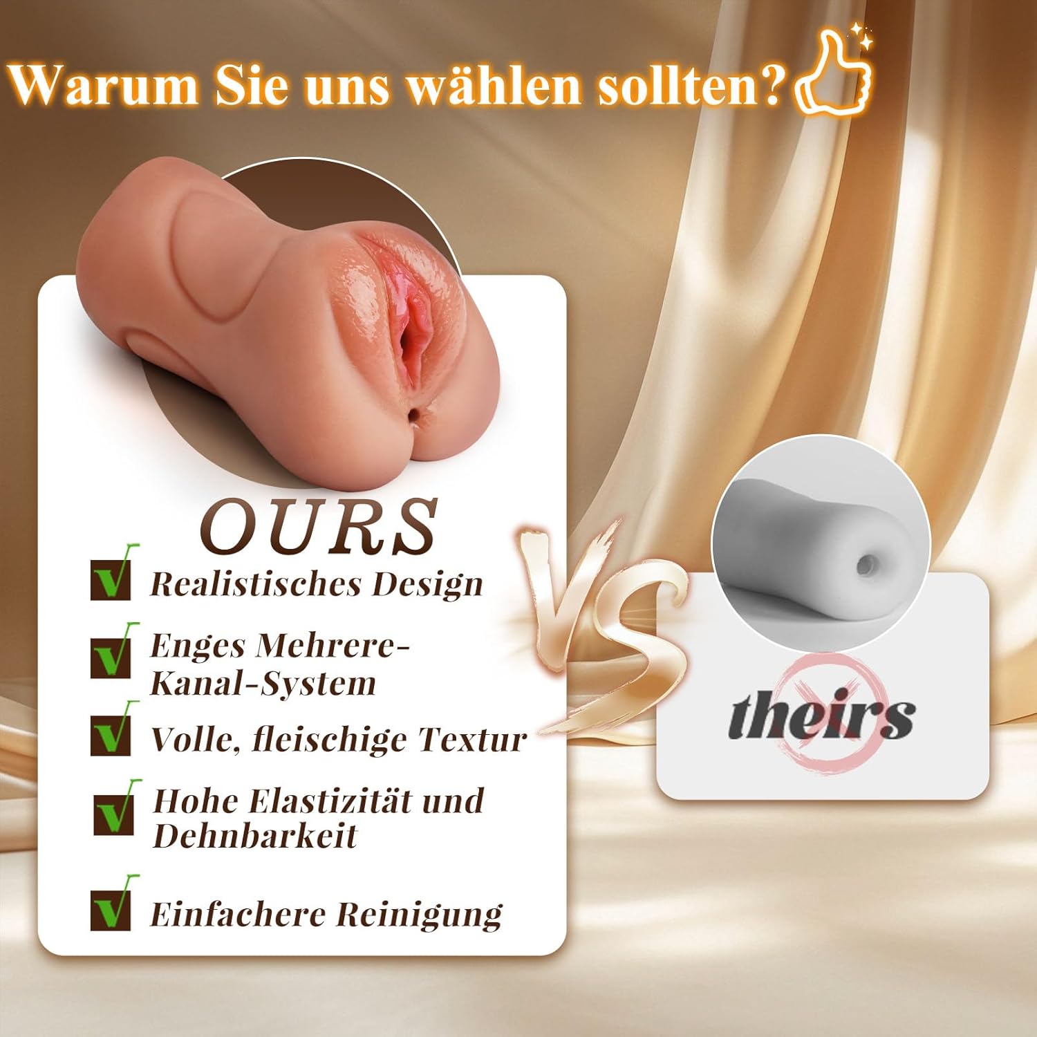 VIJISA Masturbating for Men, 3-in-1 Sex Toy for Men, Silicone 3D Masturbators, Multi-Channel Design, Sex Toy for Men, Solo, Erotic, Realistic – Bild 6
