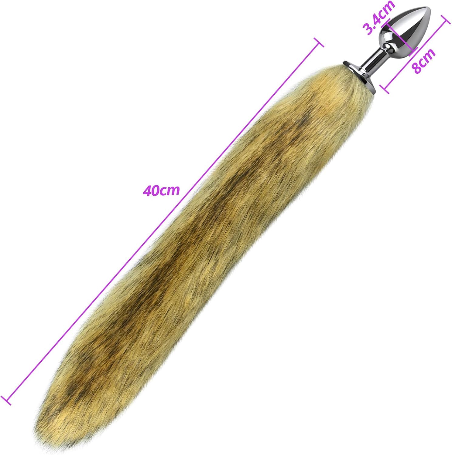 SXOVO Fox Tail Plug for Women Butt Plug Toys BDSM Fox Tail Plug for Slave Fetish Cosplay Erotic Sex Toy for Couples (M) – Bild 4
