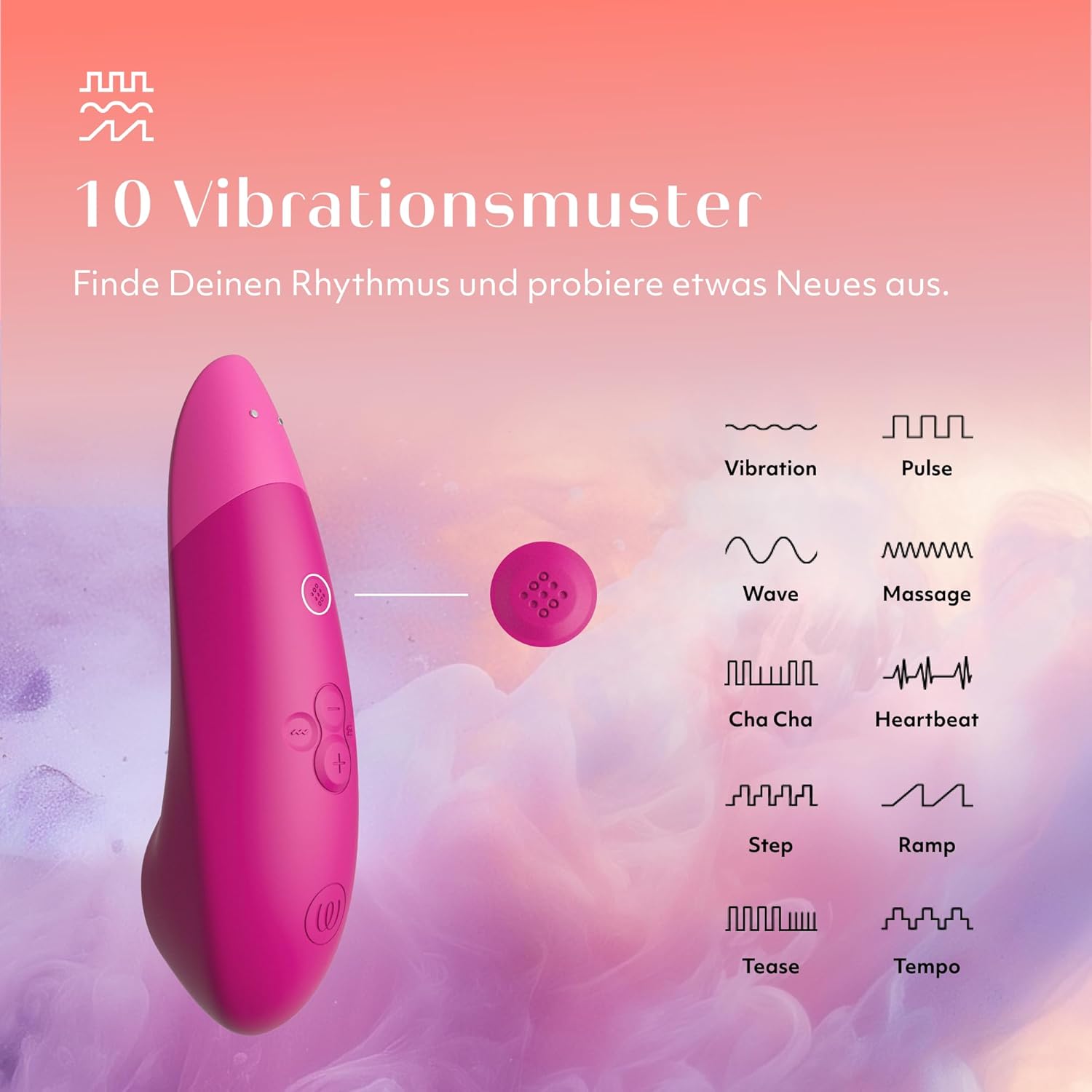 Womanizer Enhance 2-in-1 Clitoris Vibrator Teat for Her | Women's Stimulator with Suction Function | Sex Toy Woman | Teat Waterproof & Rechargeable | Dildo Sex Toy Extra Strong Toy Pink – Bild 4