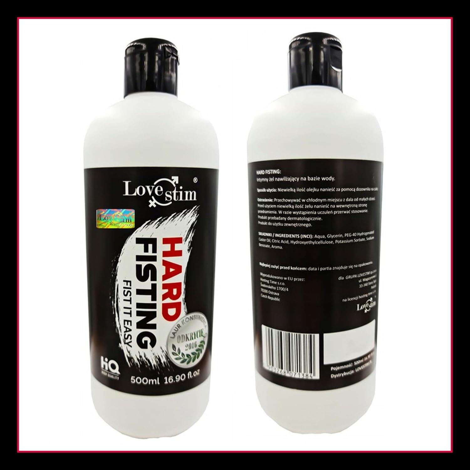 Hard Fisting Gel - Water-Based Lubricant for Intercourse and Sex Toys - Anesthetic - Lubricant Sex Water Based - 500 ml – Bild 2