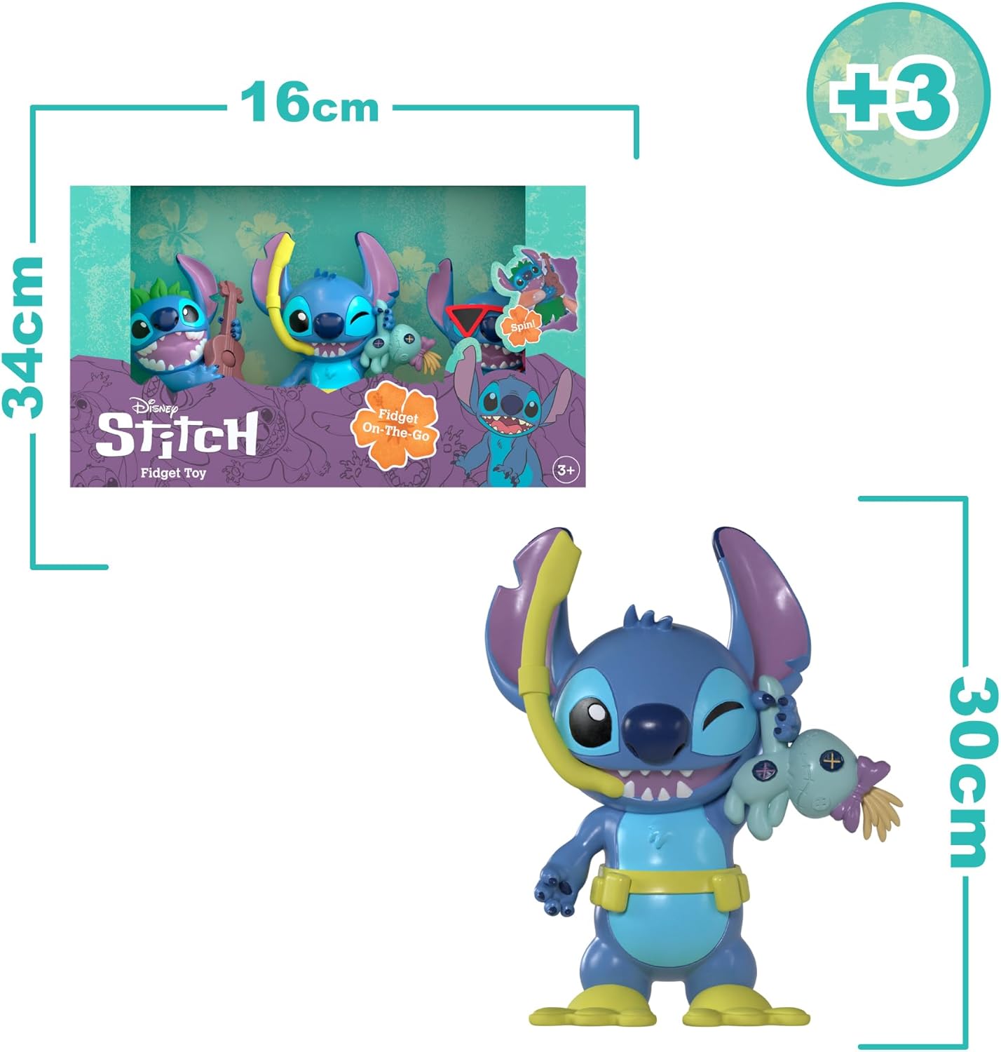 Disney Stitch Fidget Figures - Lilo & Stitch Figures - 1 Set Includes 1 Special Accessory, Collect Your Favorite Dolls, 5+ Years, Famous (TTC46100) – Bild 2