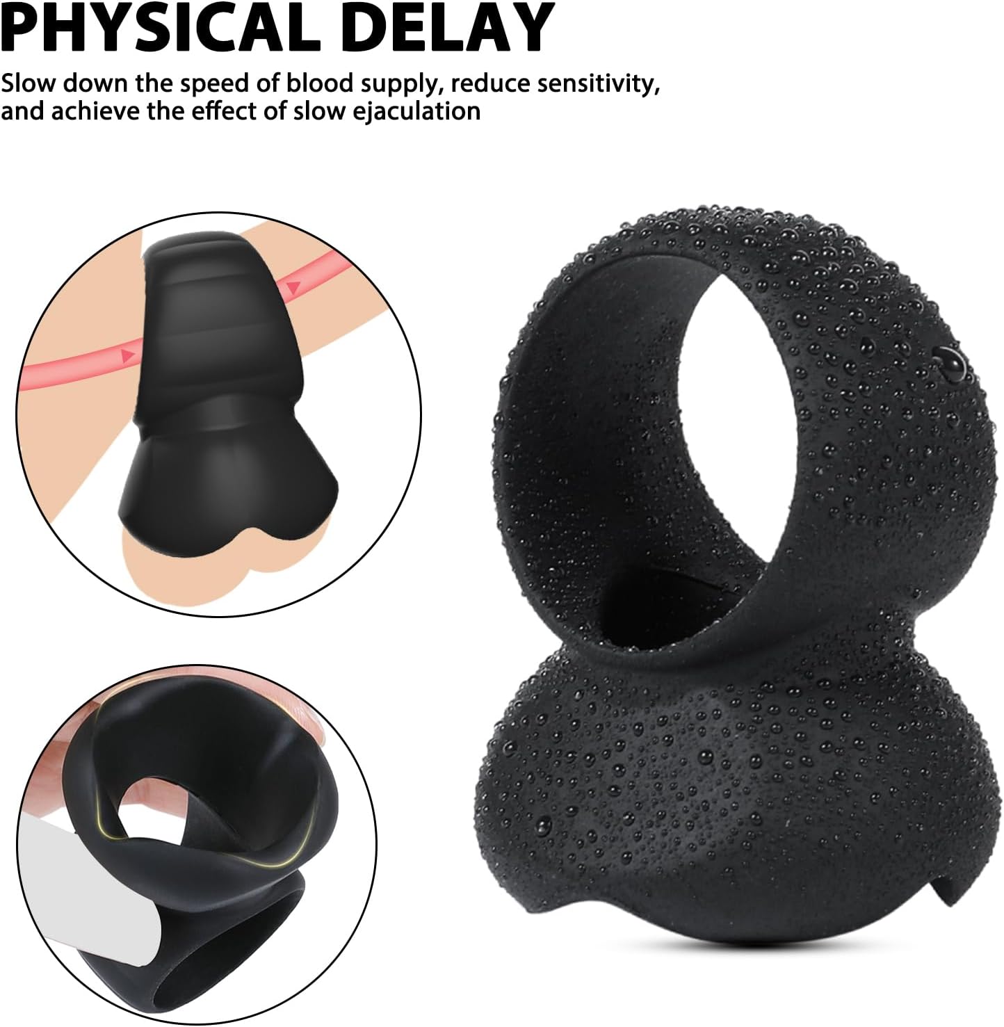 2023 Ring, Stretchable Silicone Cock Ring, Testicle Rings, Set of 4, Liquid Silicone Ring, Case, Cock Rings, Extreme Silicone Sleeve, Sex Toy for Couples, Extreme Sex, – Bild 3