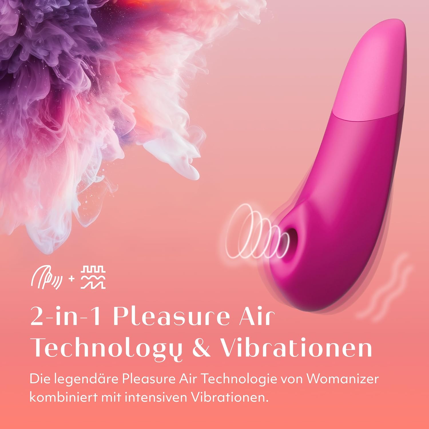 Womanizer Enhance 2-in-1 Clitoris Vibrator Teat for Her | Women's Stimulator with Suction Function | Sex Toy Woman | Teat Waterproof & Rechargeable | Dildo Sex Toy Extra Strong Toy Pink – Bild 2