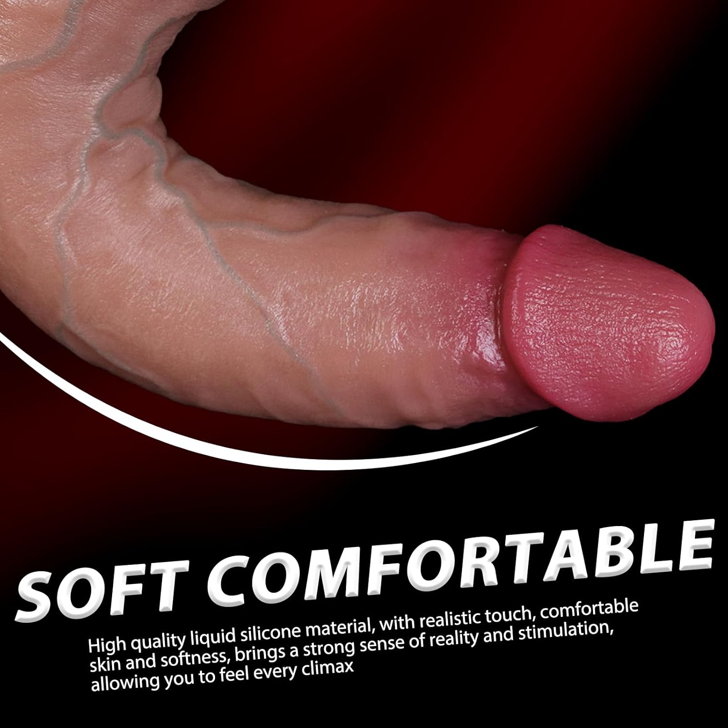 32 x 6.3 cm Giant Dildo XXL - Double Liquid Silicone Dildos Butt Plug Dilo Tail Plug for Women Men, Dildos Thick Balls Dildos Toys (R8, XL) – Bild 3
