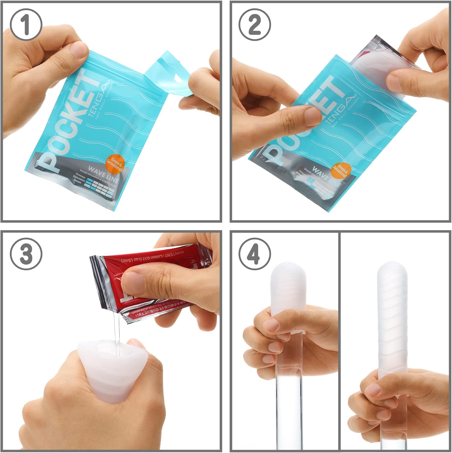 TENGA Wave Line Pocket (3 Pieces Set) – Bild 2