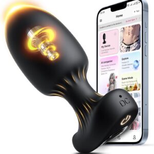 Plug Toys Plug for Women Men – Vibrators Sex Toy for Men Couples Solo, Prostate Stimulation Gay Sex Toy Set for Men, Vibrator Toy Dildo with App & 9 Vibration