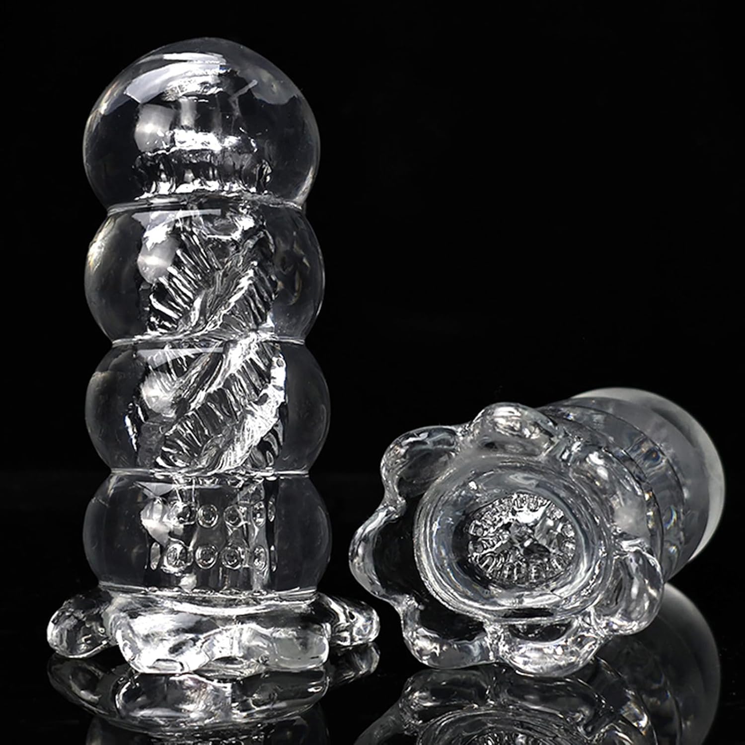 AMZII Manual Masturbator Cup Masturbating for Men, Masturbators Pocket Pussy Sex Toy for Men Solo, Pocket Pussy with 3D Vagina Love Tunnel Sleeve Training Device (Transparent) – Bild 6