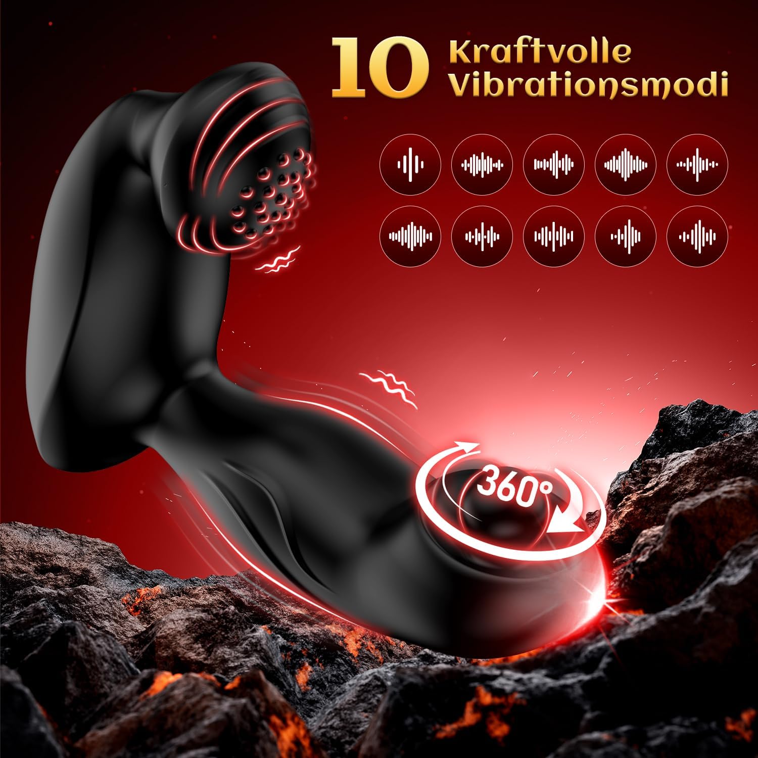 Vibrators for Men Prostate Stimulation Men with 10 Rotations 10 Vibration Modes Plug for Men Sex Toy for Men Vibrator Sets for Men 360° Rotating Dildo – Bild 2