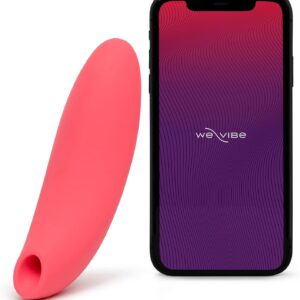 We-Vibe Melt Clitoral Sucker for Couples – Clitoris Vibrator with 12 Intensity Levels – Waterproof Pressure Wave Vibrator – App Compatible – Rechargeable Sex Toy for Women – Coral