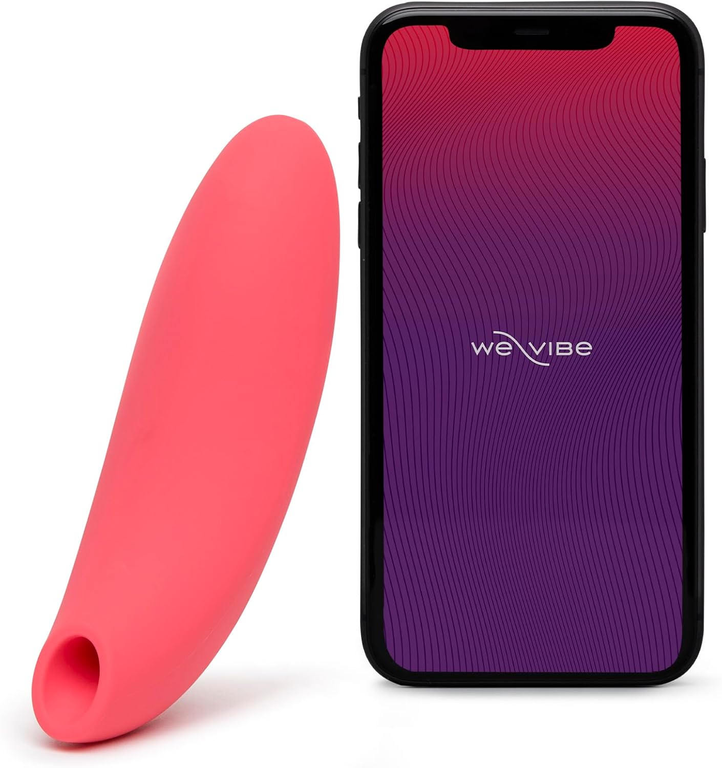 We-Vibe Melt Clitoral Sucker for Couples - Clitoris Vibrator with 12 Intensity Levels - Waterproof Pressure Wave Vibrator - App Compatible - Rechargeable Sex Toy for Women - Coral
