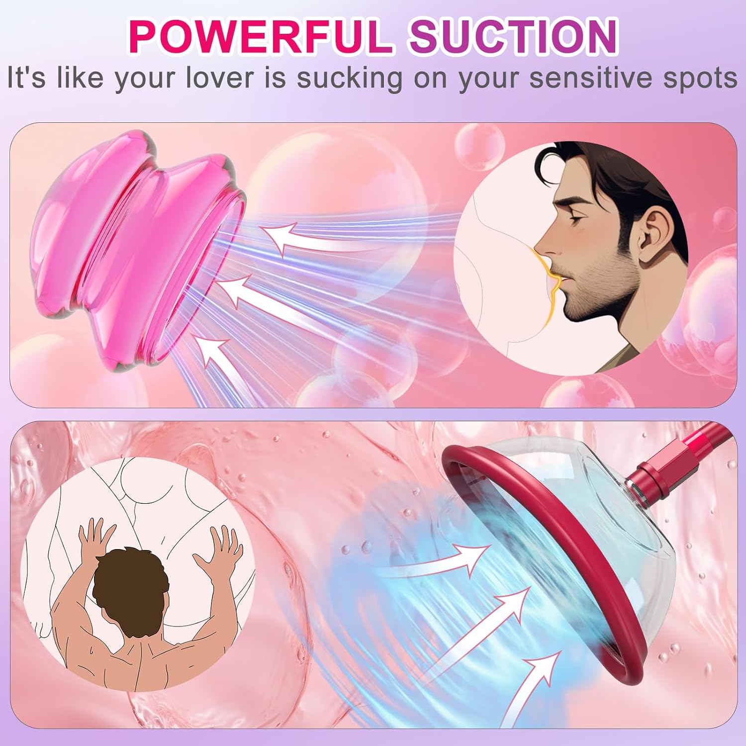 Clitoris Suction Cups Pussy Pump Sex Toy for Women, Manual Vacuum Clitoral Vagina Pump, Stimulates Clitoris Suction, Nipple Suction Vacuum Pussy Pump Clitoris Stimulator Sex Toys for Women – Bild 2